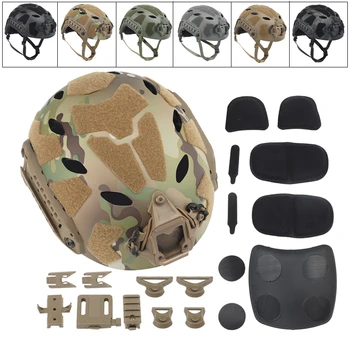 Армейский страйкбольный шлем для охоты на открытом воздухе, стрельбы, CS Wargame, Спортивная Защита Головы, Регулируемые Военные Тактические быстрые шлемы