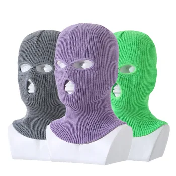 Балаклава-маска для лица с 3 отверстиями для холодной погоды, зимняя ветрозащитная маска для мужчин и женщин, Велосипедная Мотоциклетная маска для вечеринки, Маска