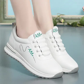 Белая обувь для женщин, Кроссовки 2023, Дышащая Женская Спортивная обувь для прогулок на открытом Воздухе, Женская Весенняя Повседневная Обувь, Женские кроссовки