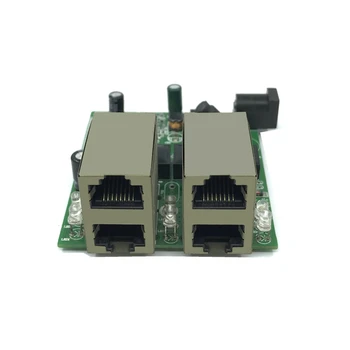 Быстрый коммутатор mini 4 port ethernet switch 10/100 Мбит /с сетевой коммутатор rj45 концентратор печатная плата модуля для модуля системной интеграции
