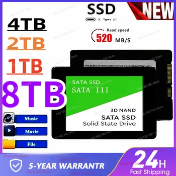 Восторженные отзывы 8 ТБ 2023 SSD 4 ТБ 2 ТБ 1 ТБ Жесткий диск Sata3 2,5 Дюймовый Ssd TLC Внутренние твердотельные накопители для Ноутбуков и SSD