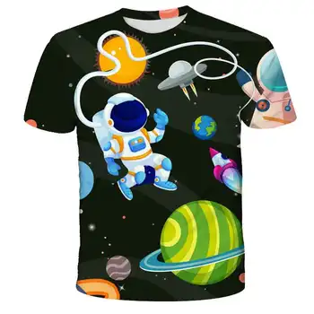 Вселенная, планета, Космос, Галактика, 3D футболка для мальчиков и девочек, Детская футболка с 3D принтом Звездного Неба, крутые футболки Для мальчиков и девочек, модная уличная Одежда