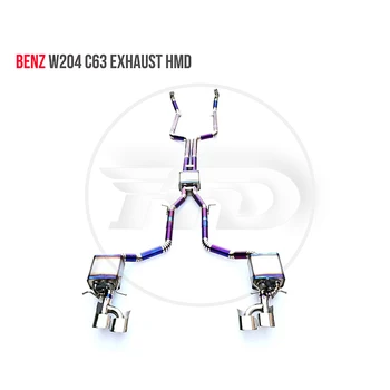 Выпускной коллектор из титанового сплава Downpipe подходит для Benz W204 C63 Автоматическая модификация электронного клапана