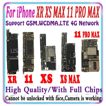 Высокое качество Для iPhone 11 Pro Max & XS & XR & XS MAX Материнская плата 256 ГБ 128 ГБ 64 ГБ Логическая плата С обновлением поддержки системы IOS