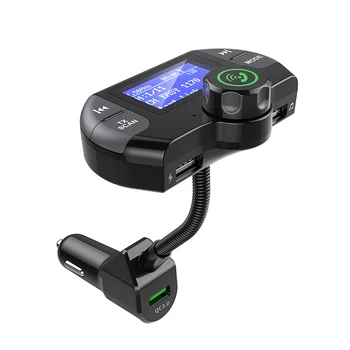 Высокотехнологичный DAB-приемник Bluetooth 5,0 Громкой Связи FM-передатчик Радиоадаптер с двойным USB-автомобильным Зарядным устройством с активной антенной