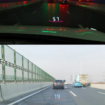 Головной Дисплей Автомобиля HUD Замена Спидометра A100X Аксессуары Атмосферное освещение OBD2 Температура 12 В