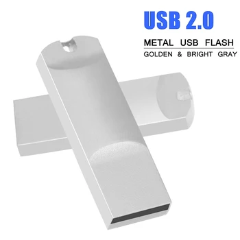 Горячая продажа USB 2.0 Флэш-накопитель 32 ГБ 16 ГБ 8 ГБ 4G Металлический Флешка 64 ГБ usb Металлический u-диск Высокоскоростной Водонепроницаемый Ключ-Накопитель stick