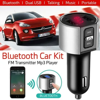 Громкая связь Беспроводной Bluetooth 4,0 Автомобильный FM-передатчик MP3-плеер Адаптер USB ЖК-цифровой дисплей Встроенный микрофон FM-передатчик