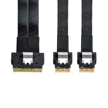 Двойной SFF-8654 4i 38Pin к ультрапорту PCI-E Slimline SAS Slim 4.0 Кабель SFF-8654 8i 74pin 40 см PCI-Express