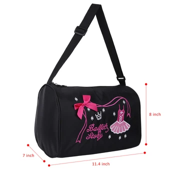 Детская сумка с вышивкой в виде Балерины для девочек, школьная сумка для занятий танцами