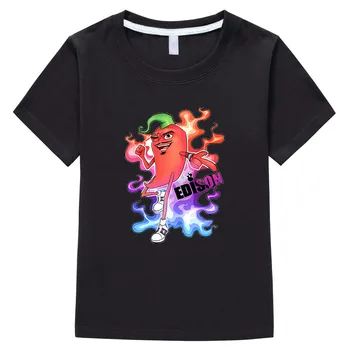 Детские футболки для девочек, распродажа Edison Perec Chilli, Жаркие Летние Детские утепленные топы EdisonPts, Повседневная Хлопковая Семейная одежда
