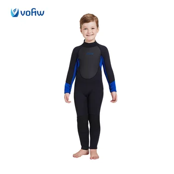Детский 3 мм неопреновый водолазный костюм, цельный купальник с длинными рукавами для мальчиков, детский утолщенный непромокаемый теплый гидрокостюм для серфинга и плавания