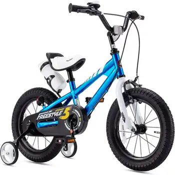 Детский велосипед Freestyle 12 дюймов Синего цвета с двумя ручными тормозами Novatec freehub body