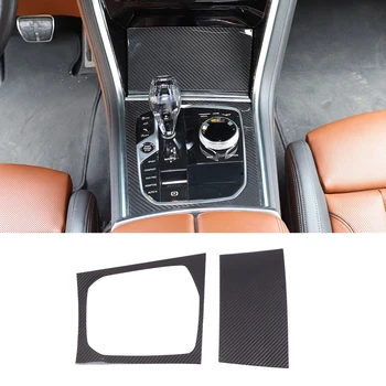 Для 2019-22 BMW 8 серии G14 G15 G16 из настоящего углеродного волокна Автомобильная панель центрального управления переключателем рамка наклейка аксессуары для интерьера автомобиля