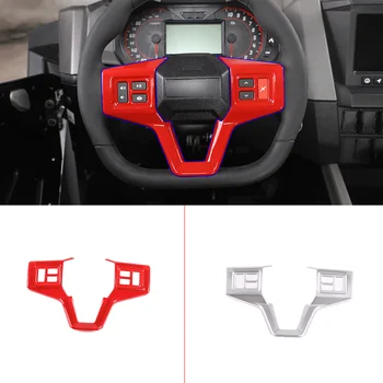 Для 2021 Polaris RZR PRO XP UTV ABS Красный/Серебристый Автомобильный Стайлинг, наклейка на панель рулевого колеса, Аксессуары для интерьера автомобиля