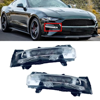 Для Ford Mustang 2018 2019 2020 Американская Версия СВЕТОДИОДНЫЙ Противотуманный Фонарь Переднего Бампера Автомобиля DRL Дневные Ходовые Огни Указатель Поворота