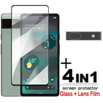 Для Google Pixel 6A Glass Pixel 7 6 5 4 4A 5A 6A Закаленное Стекло 2.5 D Full Cover HD Защитная пленка для экрана Pixel 6A Пленка для объектива 6,1 дюйма