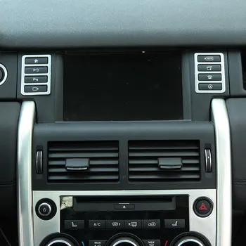 Для Land Rover Discovery Sport 2015-2019 ABS Серебристая Автомобильная Центральная Консоль Многофункциональная Кнопка Накладка Наклейка Автомобильные Аксессуары