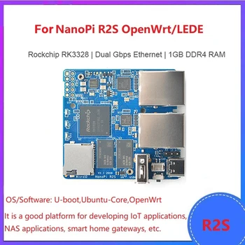 Для Nanopi R2S Для МИНИ-маршрутизатора Одноплатный Rockchip RK3328 Четырехъядерный Cortex-A53 1 ГБ оперативной памяти DDR4 Openwrt/LEDE/Совет по развитию