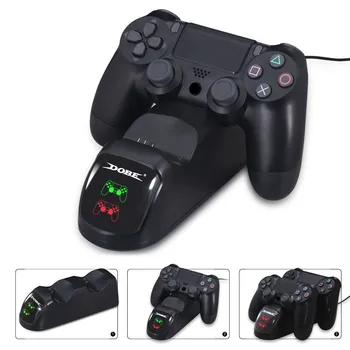 Для PS4, контроллер с двумя портами, ручка для джойстика, подставка для USB-зарядного устройства, док-станция для быстрой зарядки, геймпад для PS4 Slim Pro Base