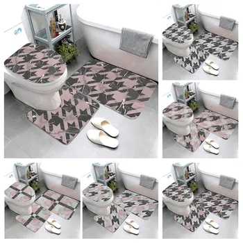 Домашний коврик для ванной комнаты с красочным мраморным рисунком, коврик для ног, современные аксессуары для ванны, коврик для унитаза, противоскользящий ковер для ванны