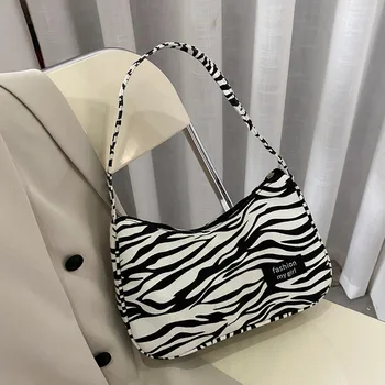 Женская модная сумка, холщовая сумка-мессенджер, Универсальная изысканная сумка для покупок, сумка для подмышек, Повседневная сумка-клатч для бродяг