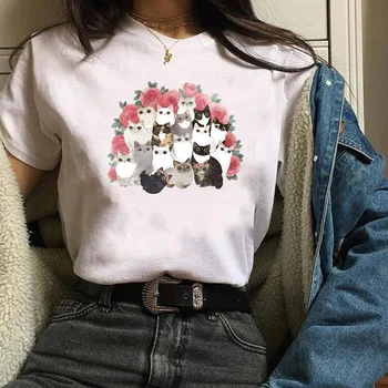 Женский Графический принт с изображением собаки, Мультяшное домашнее животное, Модная милая повседневная одежда с принтом, женские футболки, Топы, Женская футболка