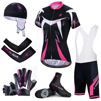 Женский комплект для велоспорта X-Tiger высшего качества, одежда для велоспорта на горных велосипедах, Летняя быстросохнущая велосипедная майка, дышащая велосипедная одежда