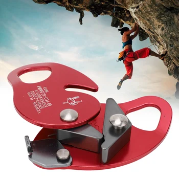 Захват для Альпинистской Веревки Диаметром От 11 до 12,5 мм, Самотормозящийся Стопорный Зажим, Красное Оборудование Для Защиты От Падения