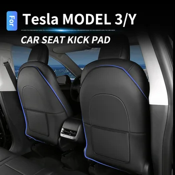 Защитная накладка на спинку автокресла для 2021 2022 Tesla Model 3 model Y коврик для защиты от грязи Кожаные Аксессуары и Украшения