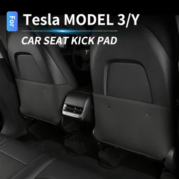Защитные накладки для сидений от ударов, задние грязные накладки, модифицированные аксессуары, автомобильные принадлежности для Tesla Model 3 Y 2021 2022