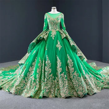 Зеленые Пышные Пышные платья-бальное Платье С Длинными рукавами и аппликацией из Тюля, Мексиканская Сладость, 16 Платьев 15 Anos