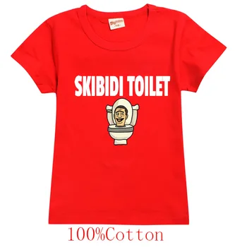 Игровая футболка Skibidi Toile, Детская Летняя футболка, Повседневные топы для маленьких девочек, Модная Одежда Для маленьких мальчиков, Детские футболки с короткими рукавами