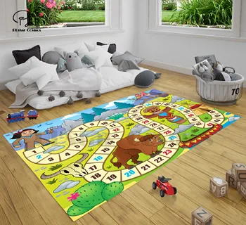 Игровой ГОНОЧНЫЙ коврик для достижения финишной черты Для детей, Детский коврик для комнаты с 3D принтом, противоскользящий Большой Ковер, Украшение дома -2