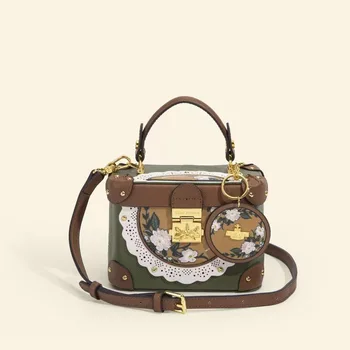 Изысканный и дорогой дворцовый стиль, элегантный принт в стиле ретро, наклонная коробка, универсальная и практичная сумочка.