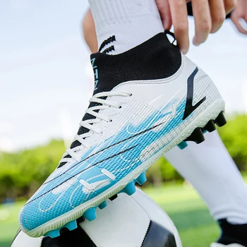 Качественная нескользящая обувь для американского футбола для футзала, Футбольные Бутсы Месси, Бутсы Chuteira Campo, Тренировочные Кроссовки, Женская обувь TF/AG