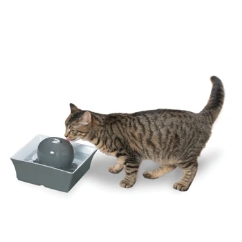 Керамический фонтан для домашних животных с морским пейзажем, миска для воды для собак и кошек, 70 унций