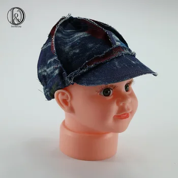 Ковбойская детская шляпа для фотосъемки, Хлопковая джинсовая кепка для новорожденных, аксессуары для фотосъемки, детская студия