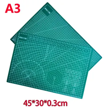 Коврик для резки A3 ПВХ Прямоугольный Самовосстанавливающийся Защитный коврик для рабочего стола Craft Темно-зеленый 45 см * 30 см * 0,3 см