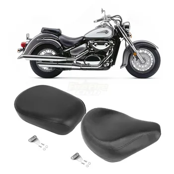 Кожаная подушка для водителя мотоцикла Solo Подушка для сиденья Пассажира для Yamaha Vstar 400 650 XVS 400 XVS 650 1998-2012