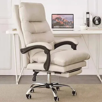 Кожаный Водонепроницаемый офисный стул, Дизайнерский Компьютерный Вращающийся стул, подушка с подголовником для шеи, Украшение мебели Silla De Oficina