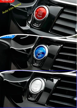 Комплект для ремонта салона Lapetus Кнопка Системы запуска двигателя Stop Start Рамка Отделка Крышки Подходит для BMW 1 / 2 / 3 / 5 Серии ABS