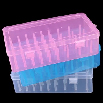 Коробка для швейных ниток с 42 Осями, Прозрачные Контейнеры-органайзеры для хранения проволоки с иглами