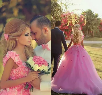 Красивые Очаровательные sukienki Саудовская Аравия Винтажное свадебное платье Со шлейфом и цветами vestido de noiva, свадебные платья на заказ