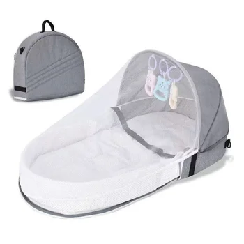 Кроватка для новорожденного Бионическая Изолирующая кровать Противомоскитная Складная Кровать В кровати Удобная Кровать для путешествий на открытом воздухе Оптом