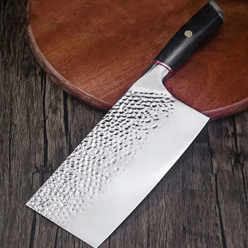 Кухонный нож из нержавеющей стали, Кованый Нож для разделки, Острые Бытовые Ножи для нарезки овощей, Мясорубка, Кухонные Ножи