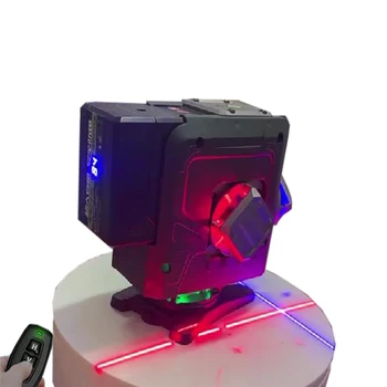 Лазерный уровень 3D 4D 8/12/16 Линейный Мощный Фиолетовый Световой Цифровой Дисплей 360° Горизонтальная Вертикальная Система Самовыравнивания Измерительные Инструменты