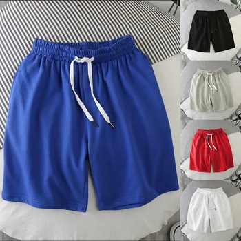 Летние повседневные однотонные свободные Легкие быстросохнущие Мужские пляжные шорты для плавания, Дышащие спортивные шорты для бега в тренажерном зале, баскетбола