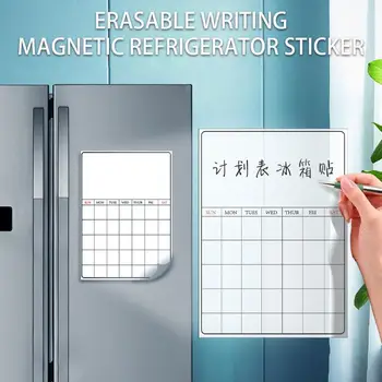 Магнитная прозрачная акриловая доска-календарь, многоразовое расписание, легко стираемое, доска для холодильника с ручками для дома, офиса, школы
