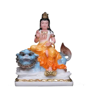 Манджуистский орнамент из смолы, Три святых Хуаяна, Статуя Бодхисаттвы Манджушри, Семейная статуэтка Будды Самантабхадры